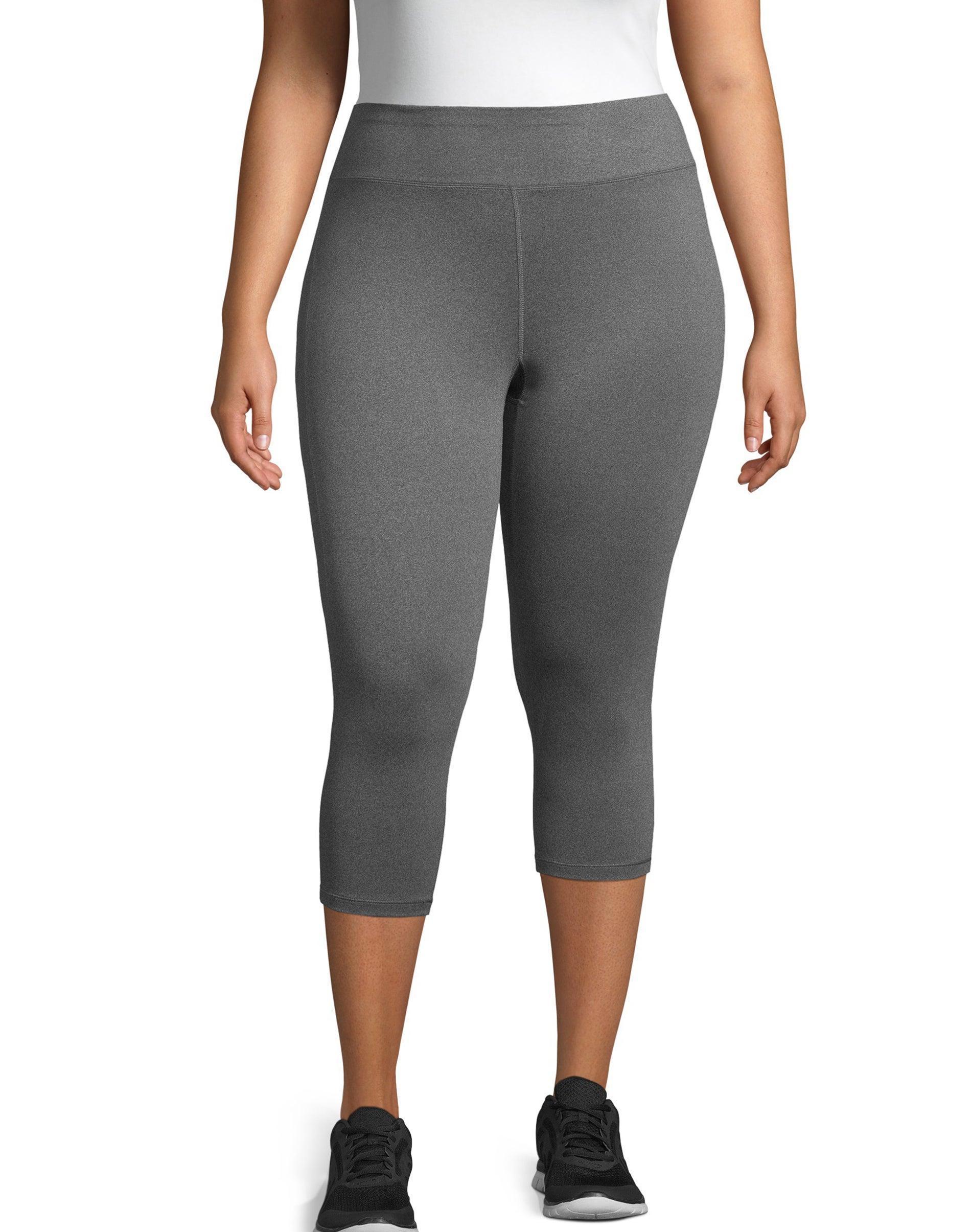 Plus Size Just My Size Capri Leggings, Womens Granite Grey Product Image