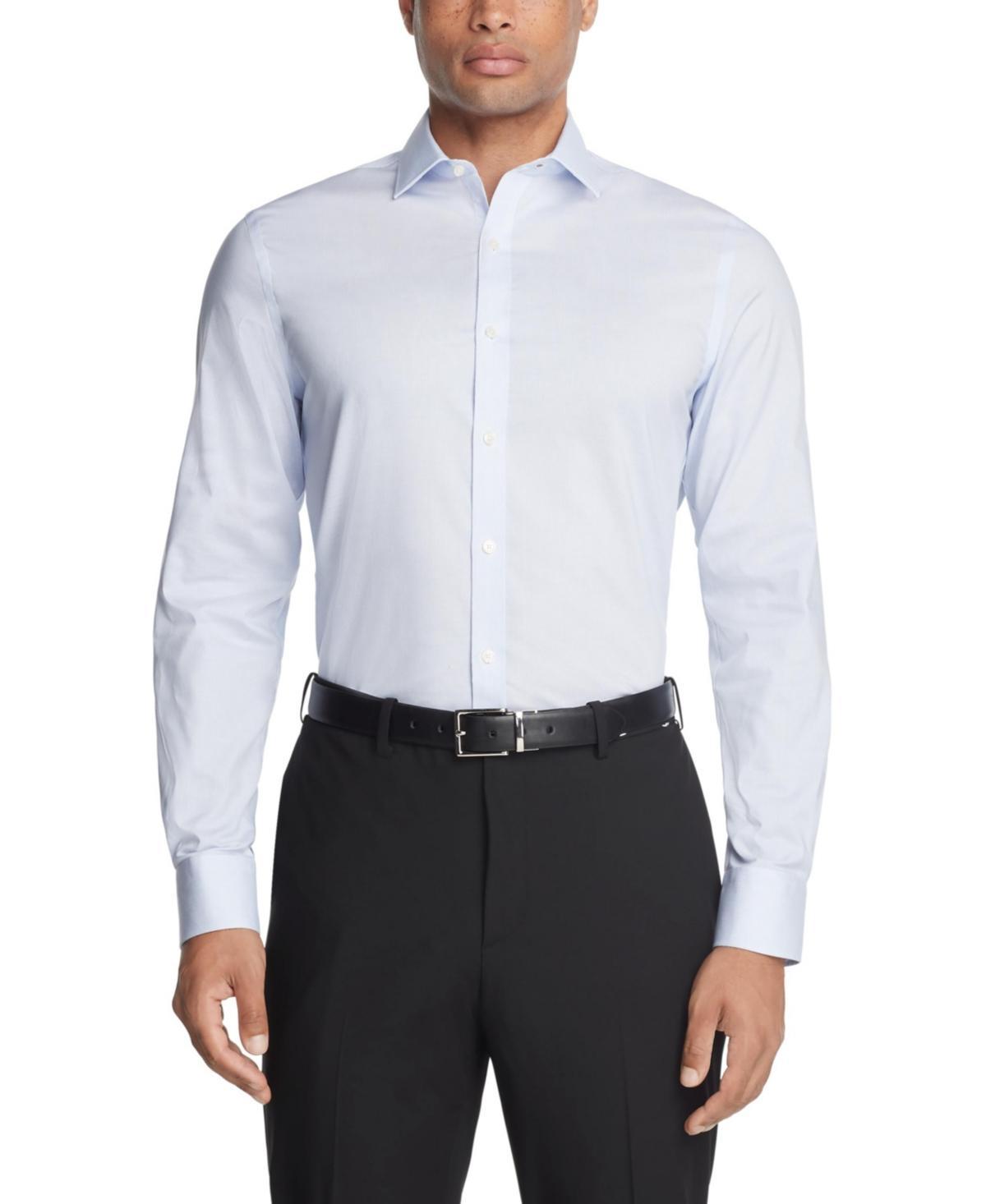 Tommy Hilfiger Mens Th Flex Essentials Wrinkle Resistant Stretch Regular-Fit Dress Shirt Product Image