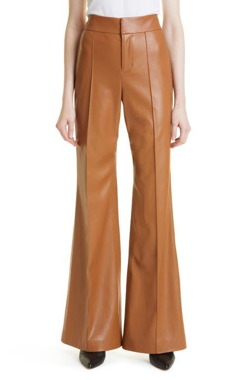 Alice + Olivia Dylan High Waist Wide Leg Faux Leather Pants Product Image