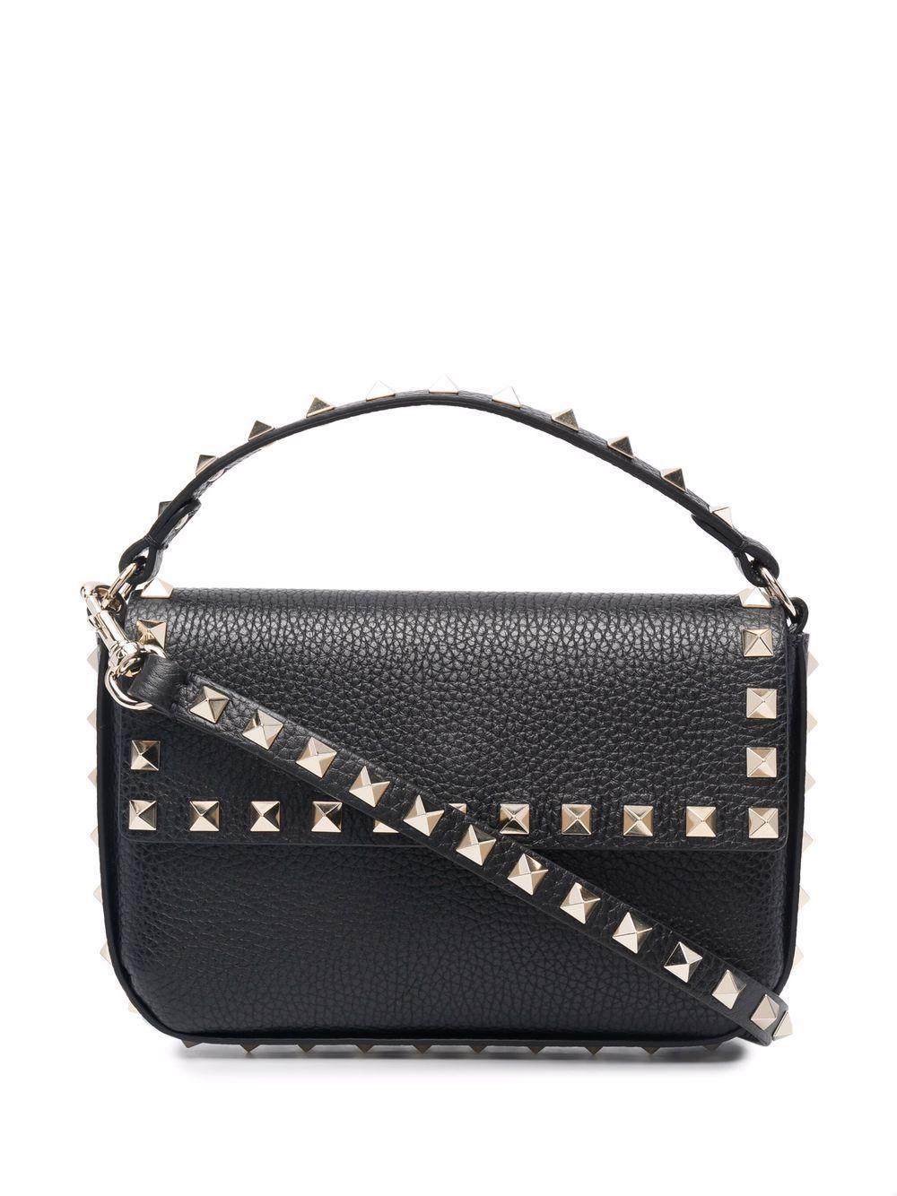 Rockstud Leather Mini Bag In Black Product Image