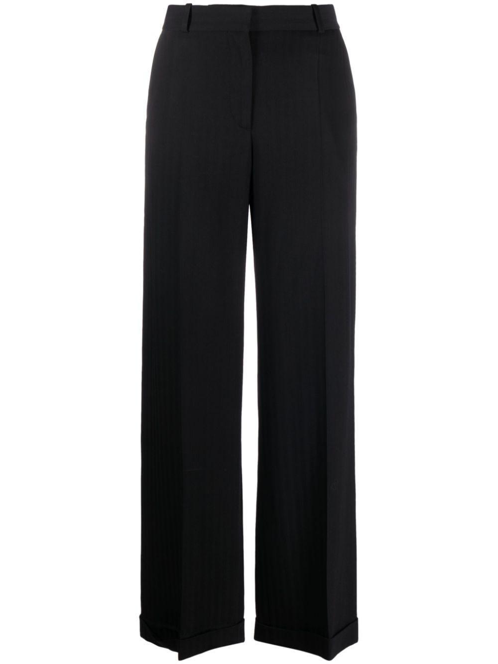 Tailored Wide-leg Trousers In Black product image