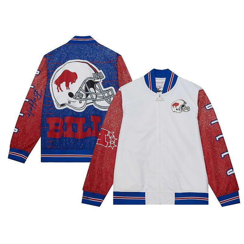 Mens Mitchell & Ness Buffalo Bills Team Burst Warm-Up Full-Zip Jacket Product Image