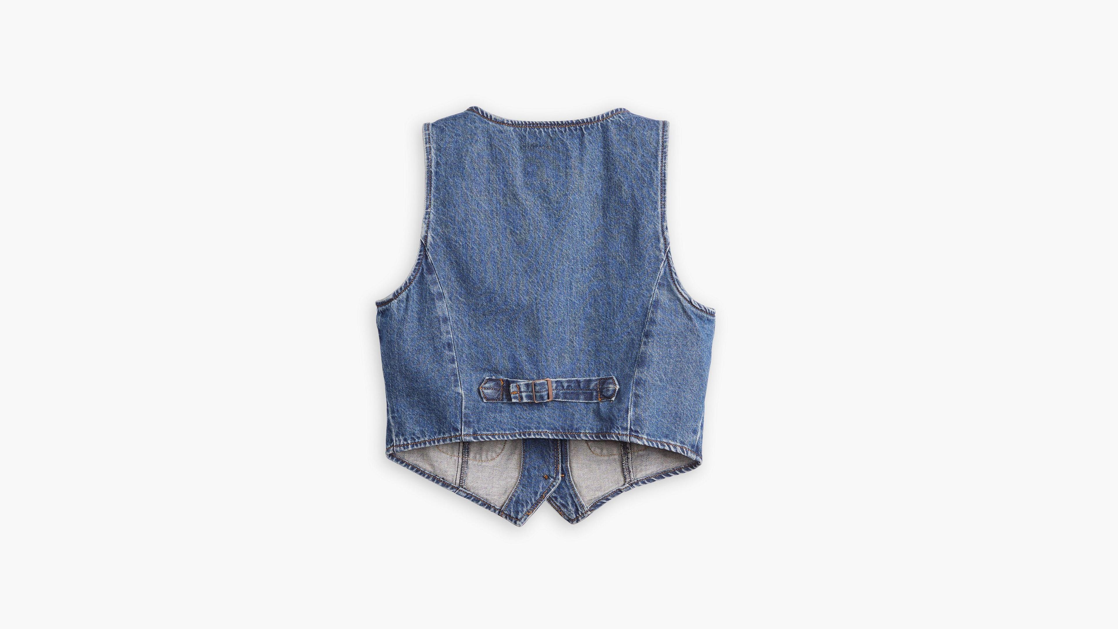 Tailored Denim Vest Product Image