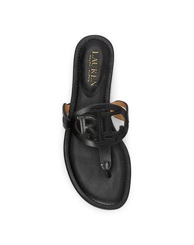 LAUREN RALPH LAUREN Toe Strap Sandals In Black Product Image