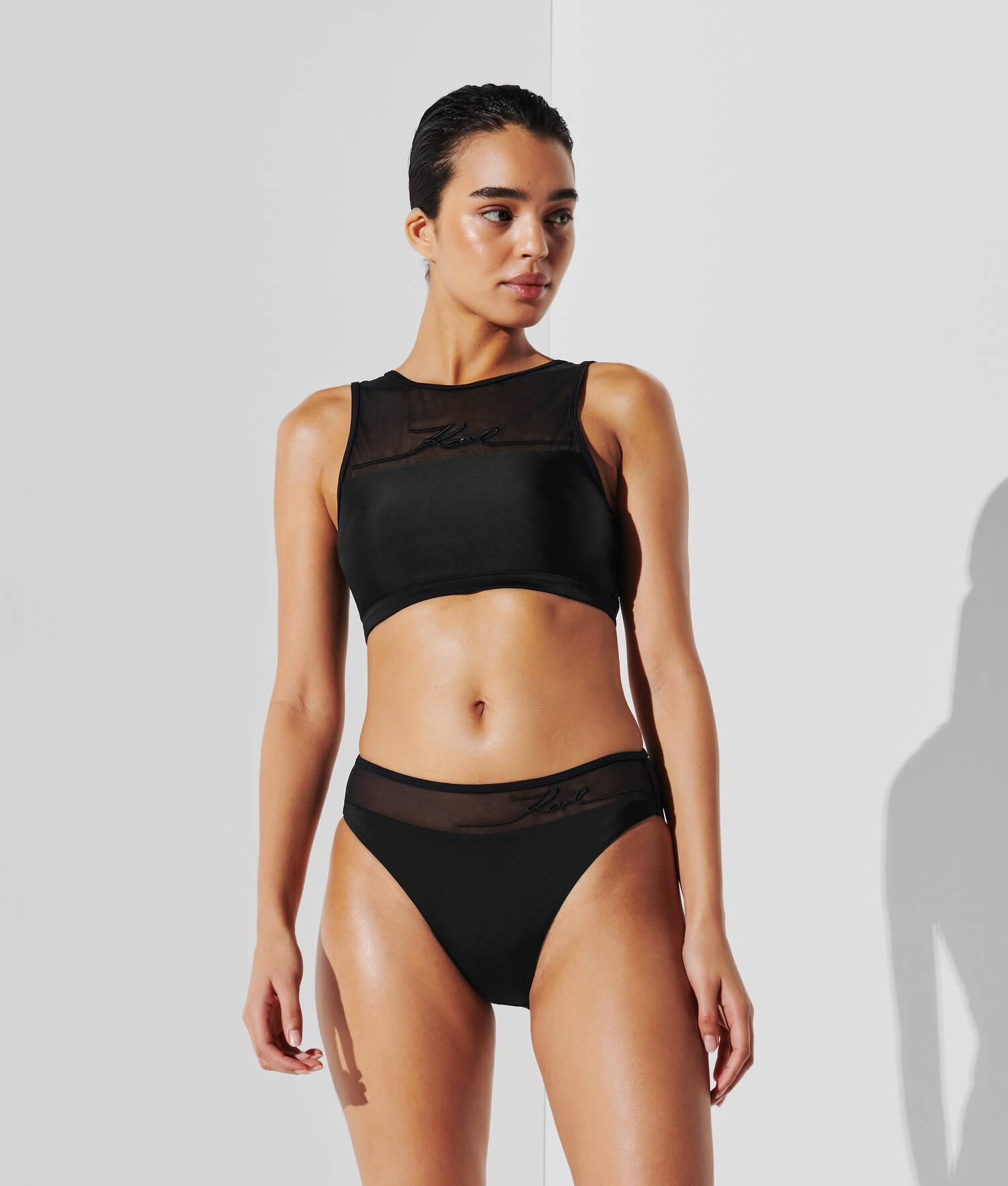 K/SIGNATURE HIGH-WAIST BIKINI BOTTOMS Product Image