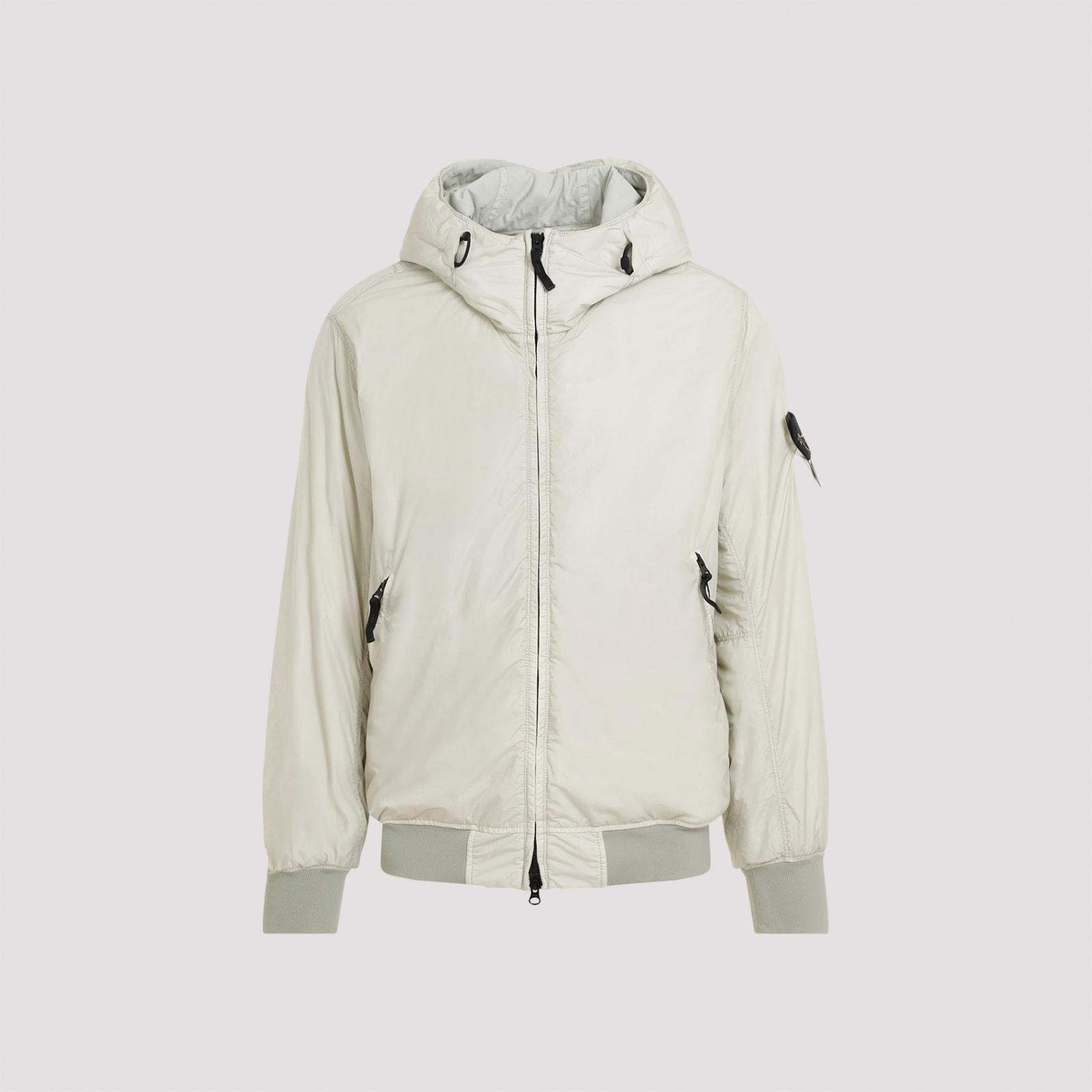 STONE ISLAND Polyamide Padded Jacket In White Product Image