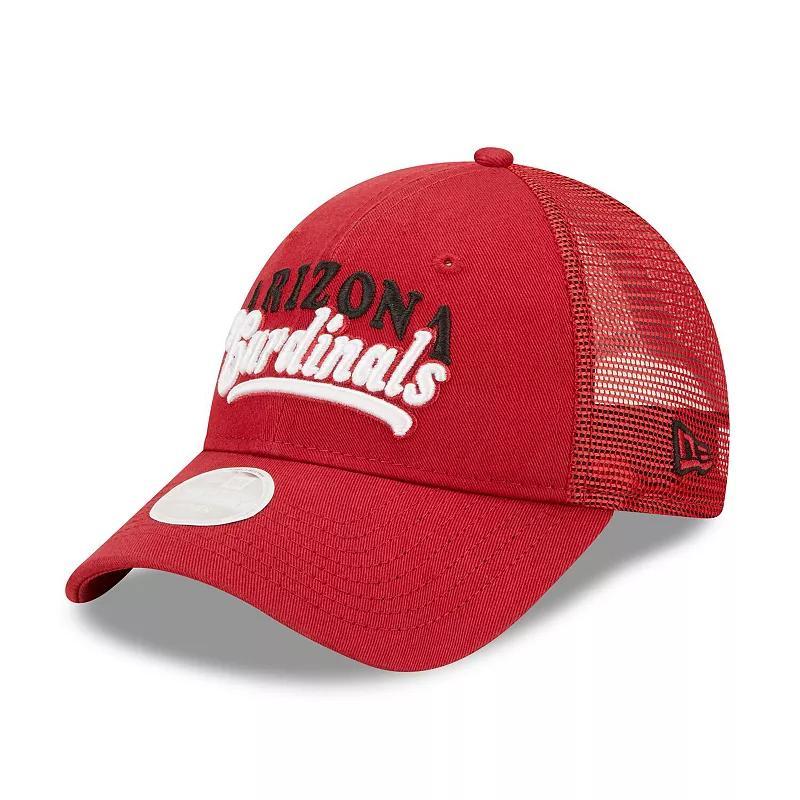 Womens New Era Cardinal Arizona Cardinals Team Trucker 9FORTY Snapback Hat Product Image