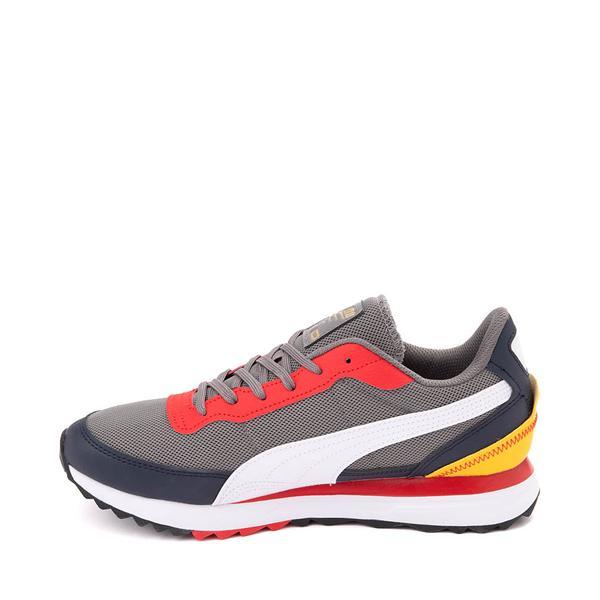 Mens PUMA Road Rider Athletic Shoe - Cast Iron / White Product Image