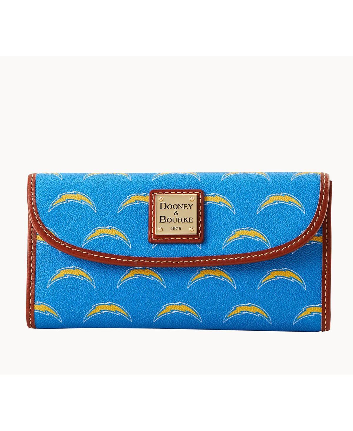 Dooney & Bourke Womens Los Angeles Chargers Team Color Continental Clutch - Blue Product Image