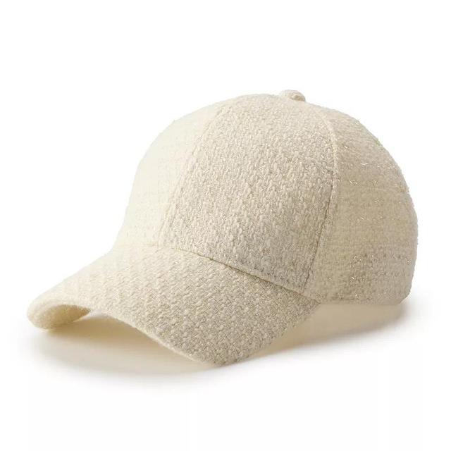 Womens Sonoma Goods For Life Tweed Baseball Cap Product Image