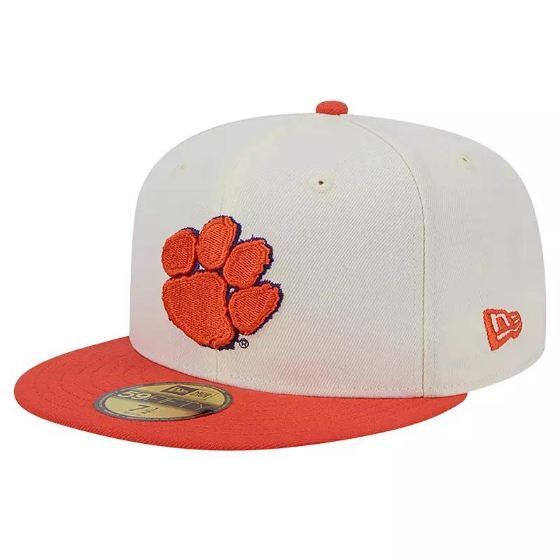 Mens New Era Clemson Tigers Chrome Vintage 59FIFTY Fitted Hat Product Image