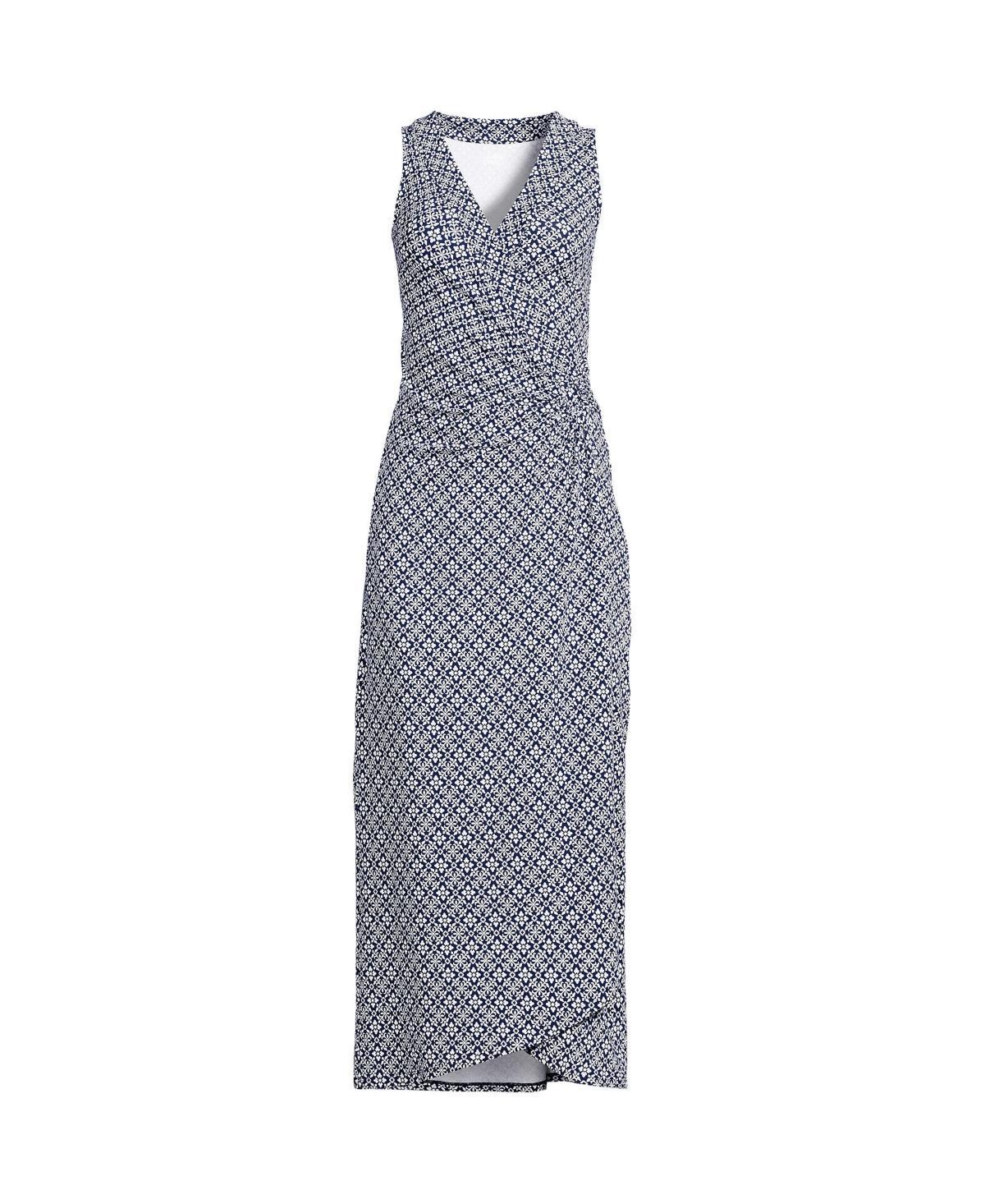 Lands End Womens Sleeveless Tulip Hem Maxi Dress Product Image