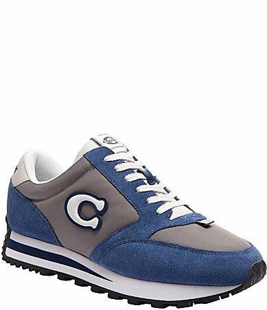 COACH Mens Suede Leather Runner Sneakers Product Image