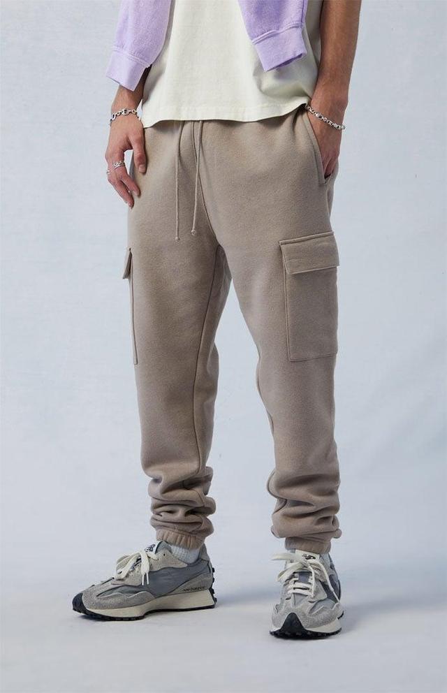 Men's Eco Tan Slim Fleece Cargo Sweatpants Product Image