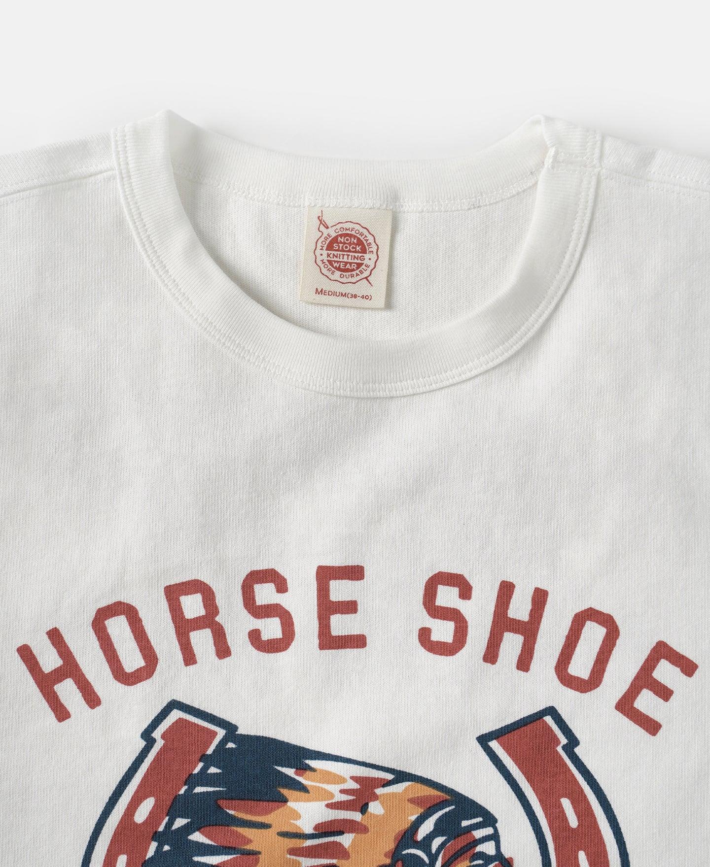 Retro Horseshoe Graphic T-Shirt - White Product Image