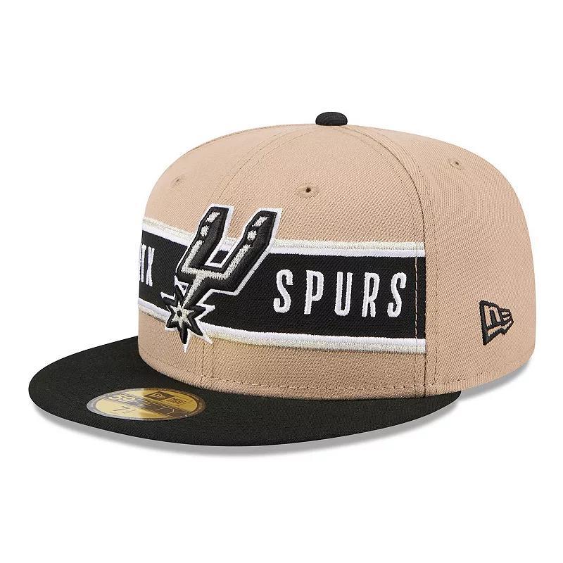 Mens New Era Tan/Black San Antonio Spurs 2024 NBA Draft 59FIFTY Fitted Hat Product Image