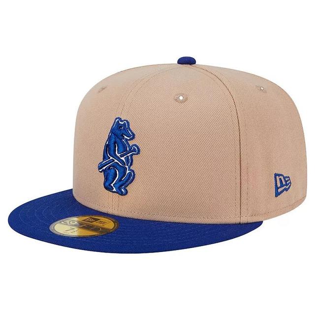 Mens New Era Khaki Chicago Cubs 59FIFTY Fitted Hat Product Image