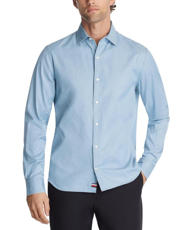 Tommy Hilfiger Mens Regular-Fit Untucked Length Dress Shirt Product Image