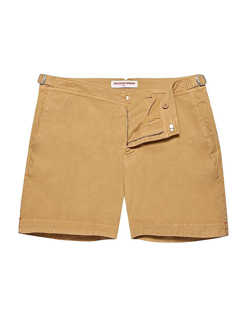 Mens Bulldog Linen-Blend Shorts Product Image