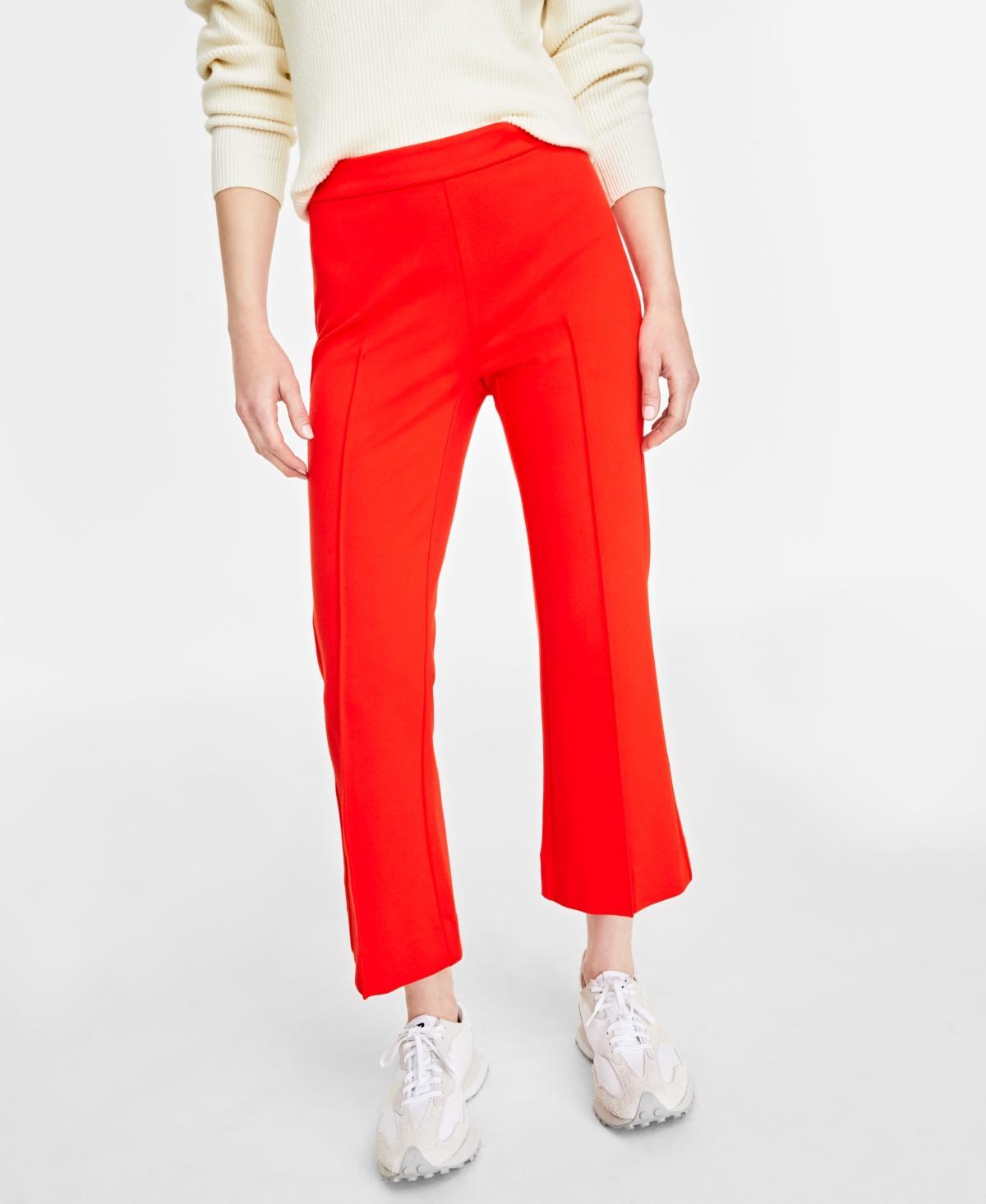 On 34th Womens Ponte Kick-Flare Ankle Pants, Regular and Short Lengths, Created for Macys Product Image