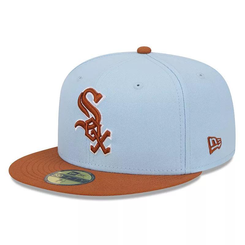 Mens New Era Blue/Brown Chicago White Sox Spring Color Basic Two-Tone 59FIFTY Fitted Hat Product Image