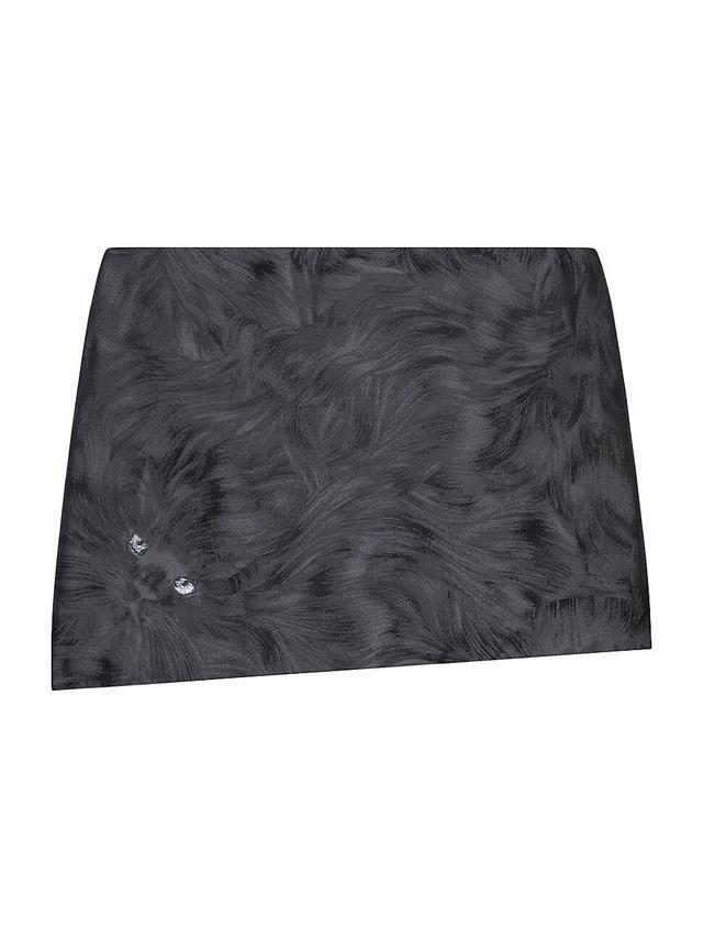 Womens Mini Asymmetric Skirt in Cat Jacquard Product Image