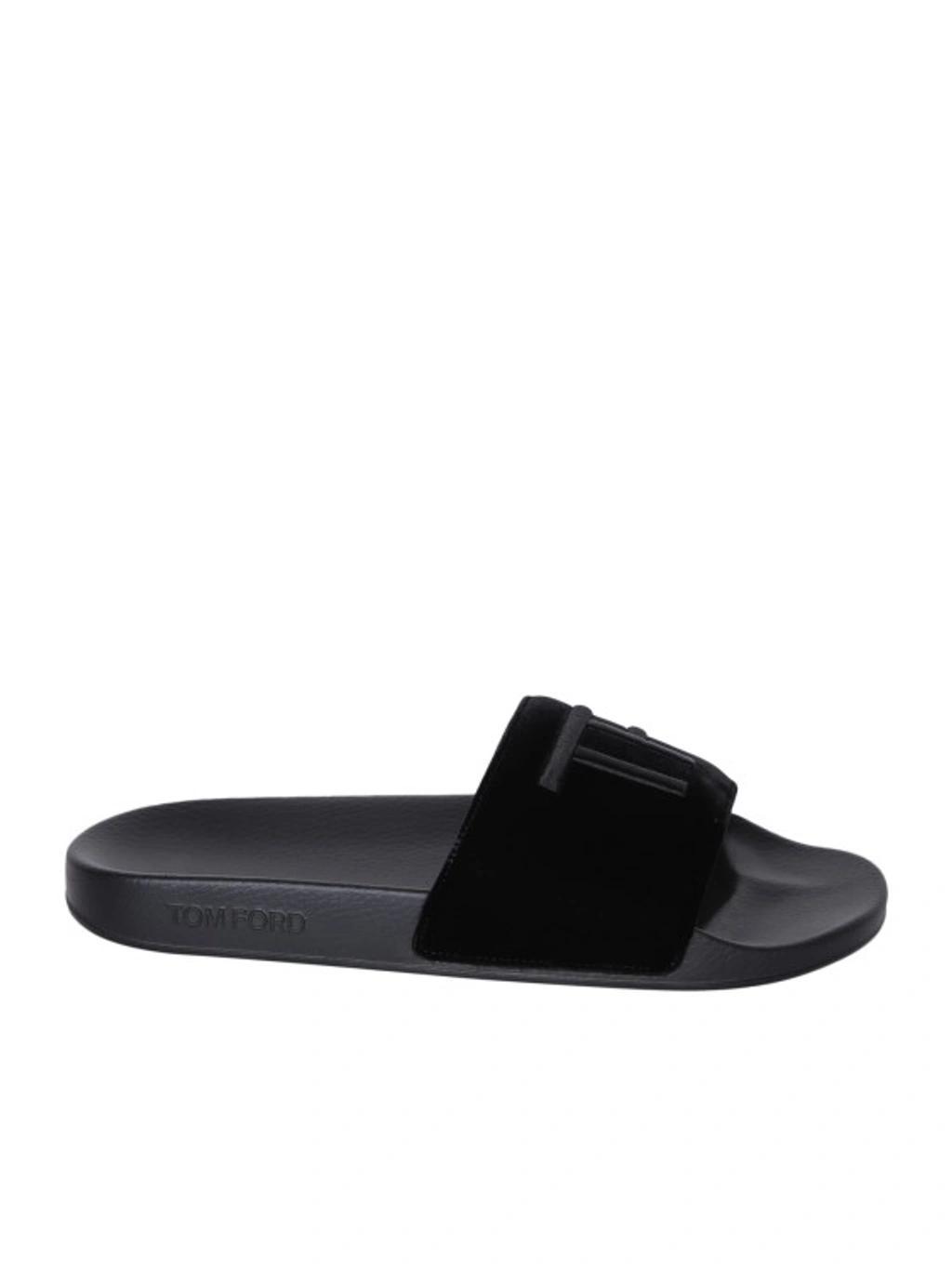 Velvet Sandals By  In Black product image