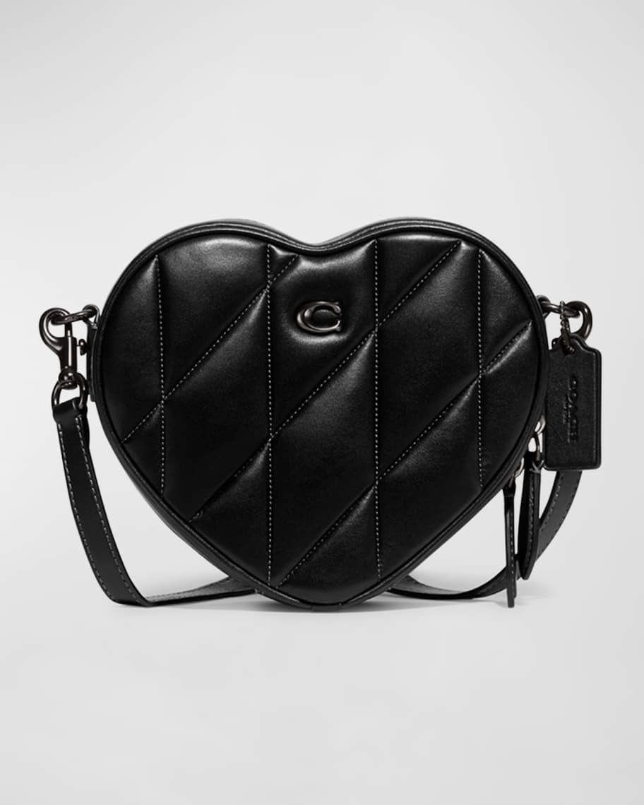 Heart Quilted Leather Crossbody Bag Product Image