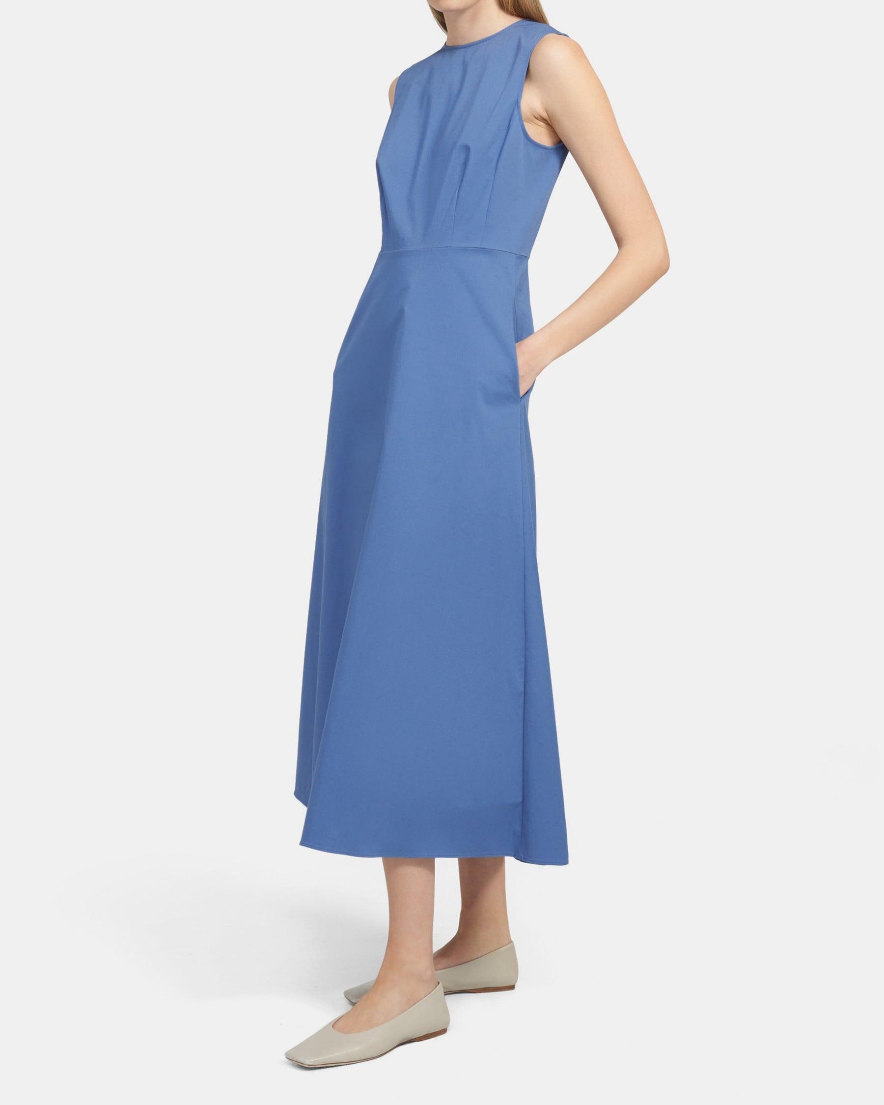 Volume Dart Dress in Stretch Cotton Product Image