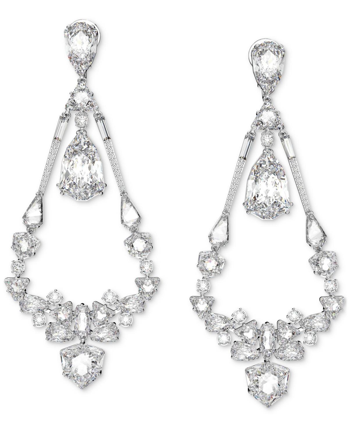 Womens Mesmera Rhodium-Plated & Crystal Mixed Chandelier Earrings Product Image