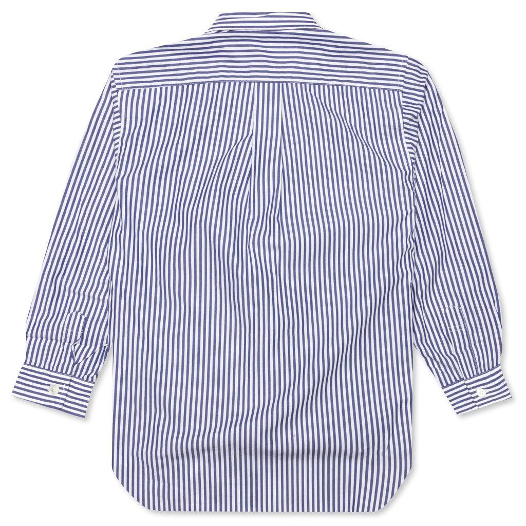 Kid's Striped Shirt - White/Blue Male Product Image