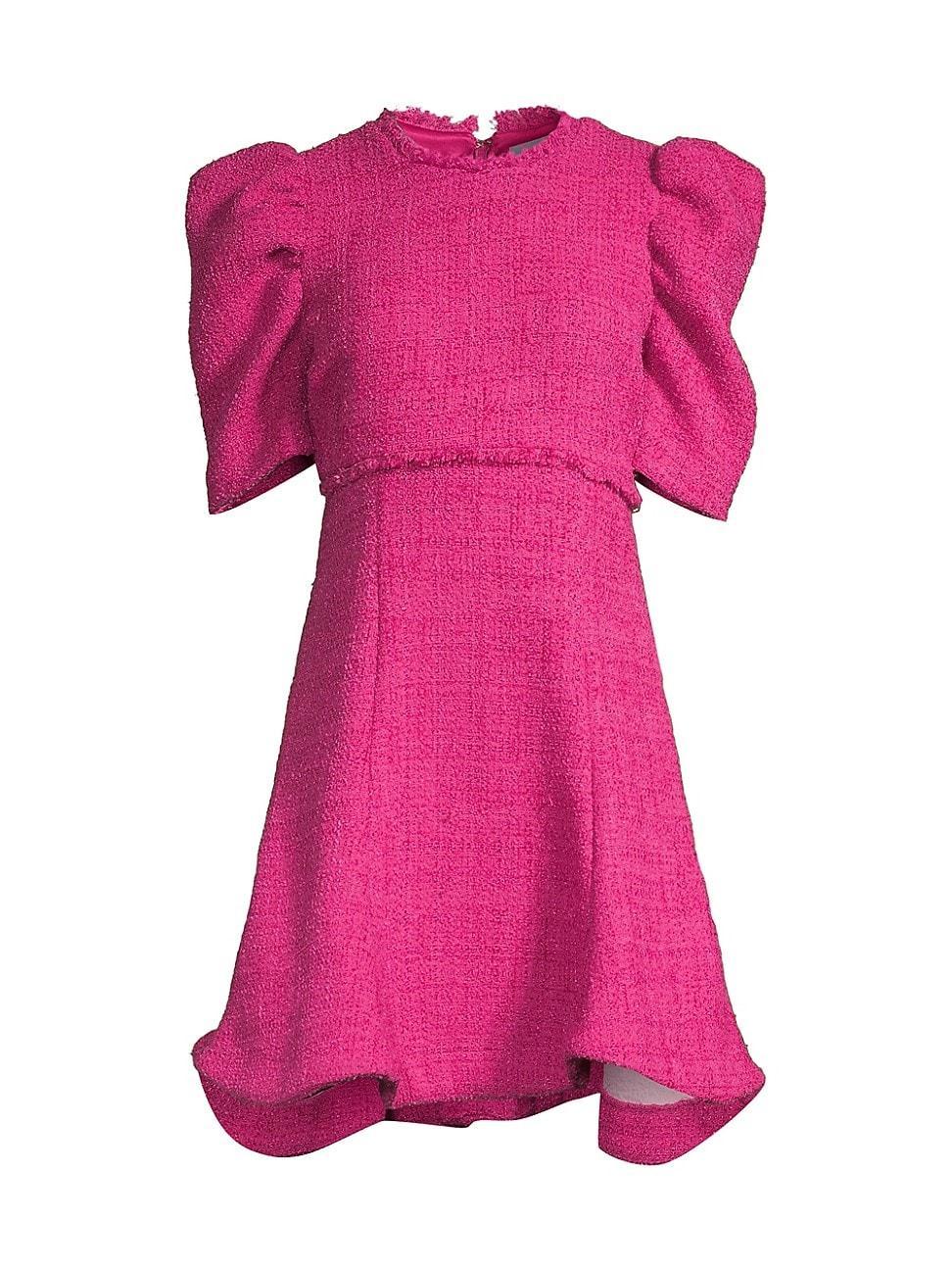 Womens Alia Flared Tweed Minidress Product Image