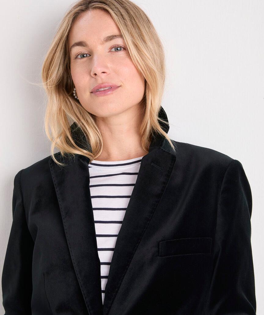 Velvet Shrunken Blazer Product Image