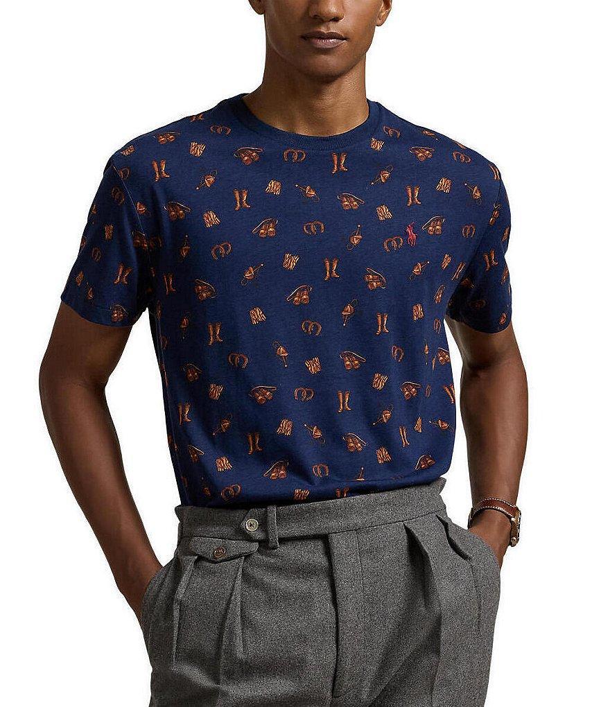 Polo Ralph Lauren Classic-Fit Equestrian Print Short Sleeve T-Shirt Product Image