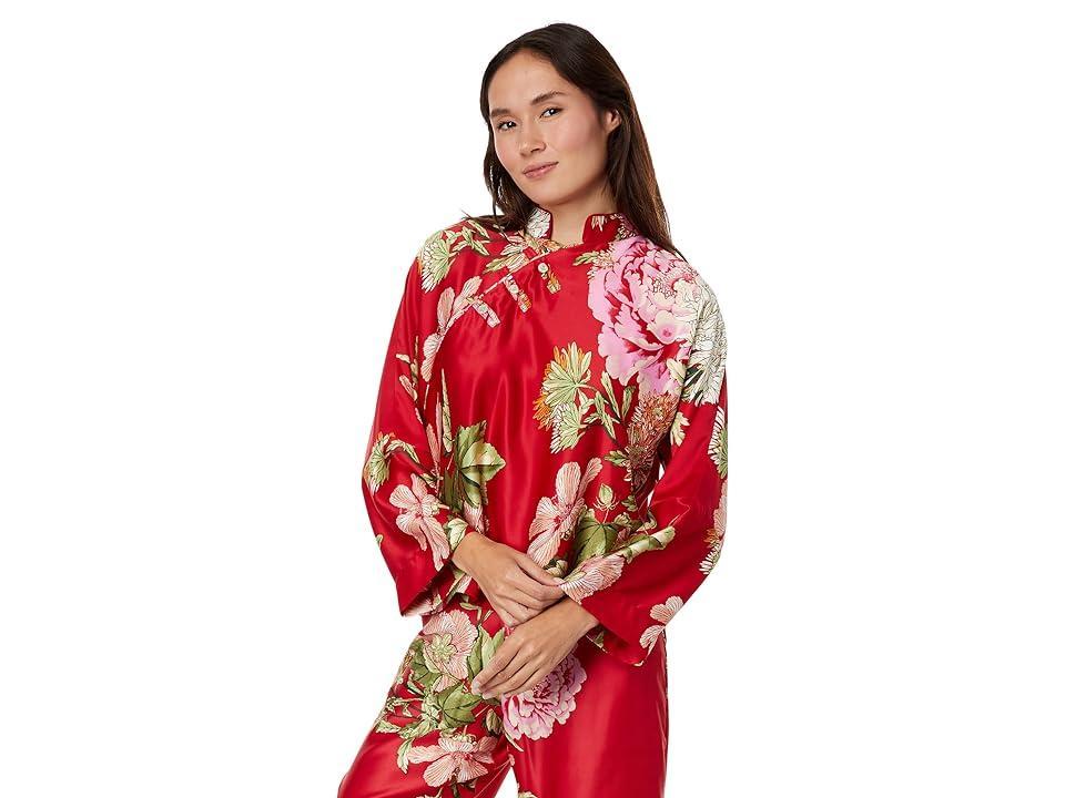 Natori Caterina Satin PJ Set (Brocade ) Women's Pajama Sets Product Image