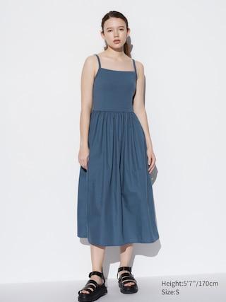 Womens Combination Bra Camisole Dress Blue XS UNIQLO US Product Image