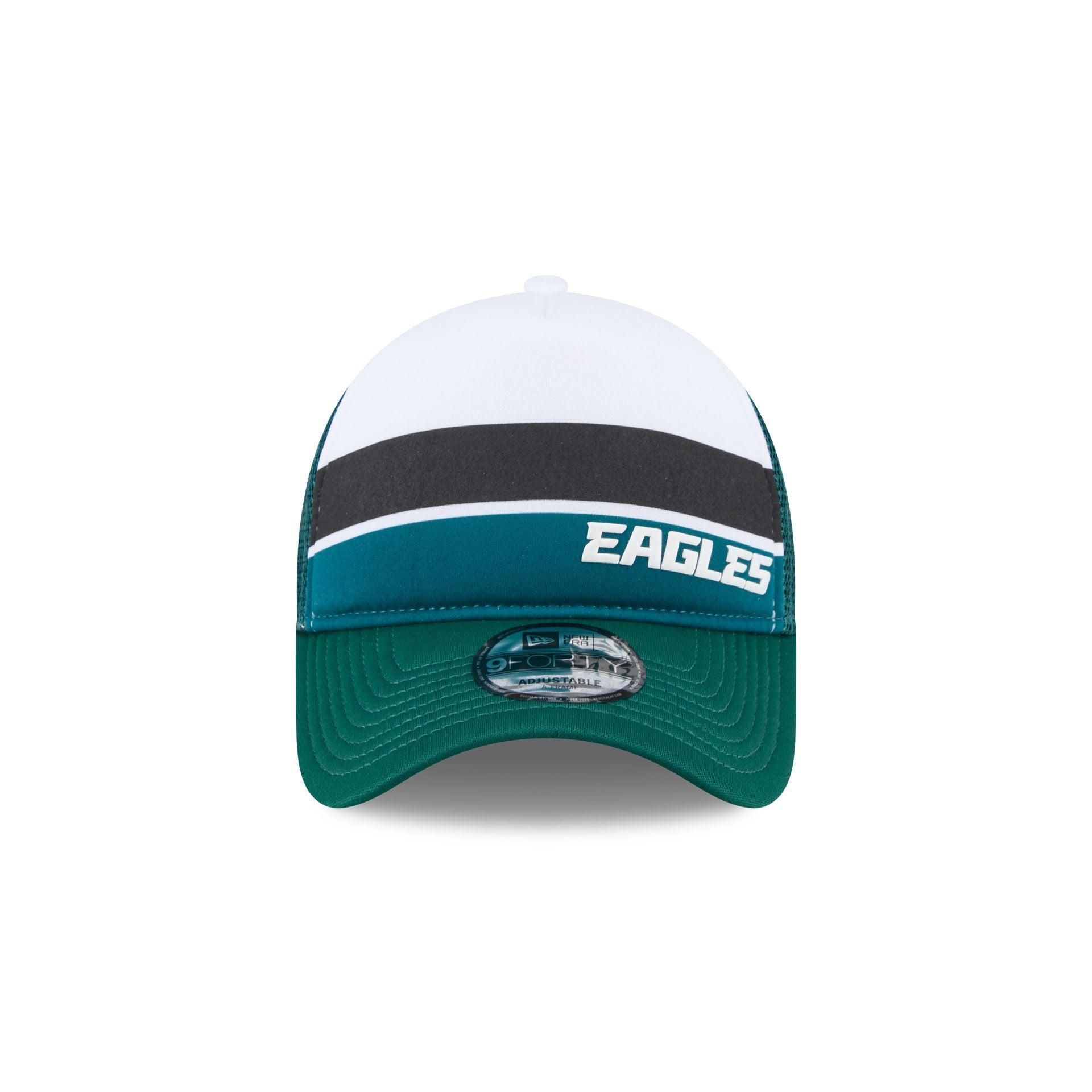 Philadelphia Eagles Color Block 9FORTY A-Frame Trucker Snapback Hat Male Product Image