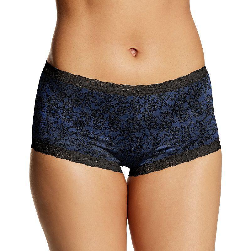 Maidenform One Fab Fit Microfiber Boyshort Underwear with Lace 40760, Womens Product Image