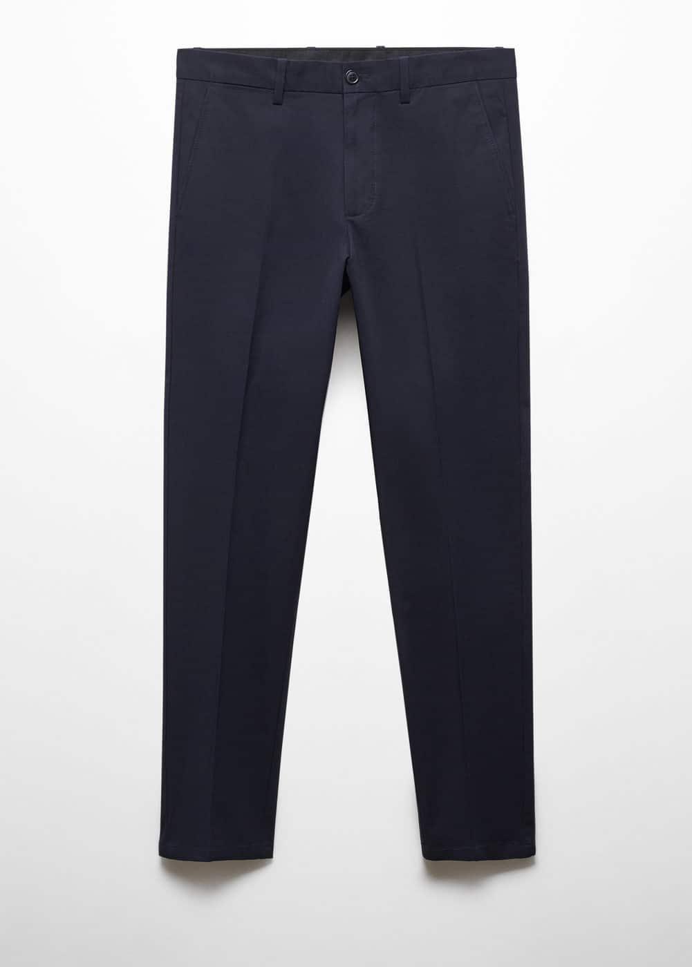 MANGO MAN - Regular-fit cotton pants dark navyMen Product Image