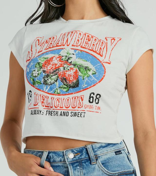 Fresh And Sweet Strawberry Graphic Tee Product Image