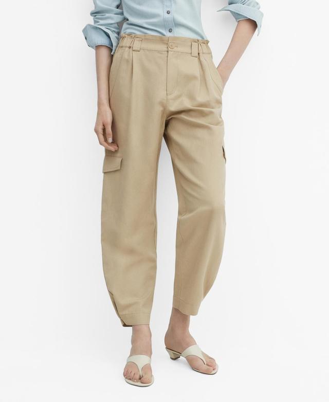 Women's Linen Cargo Pants Product Image