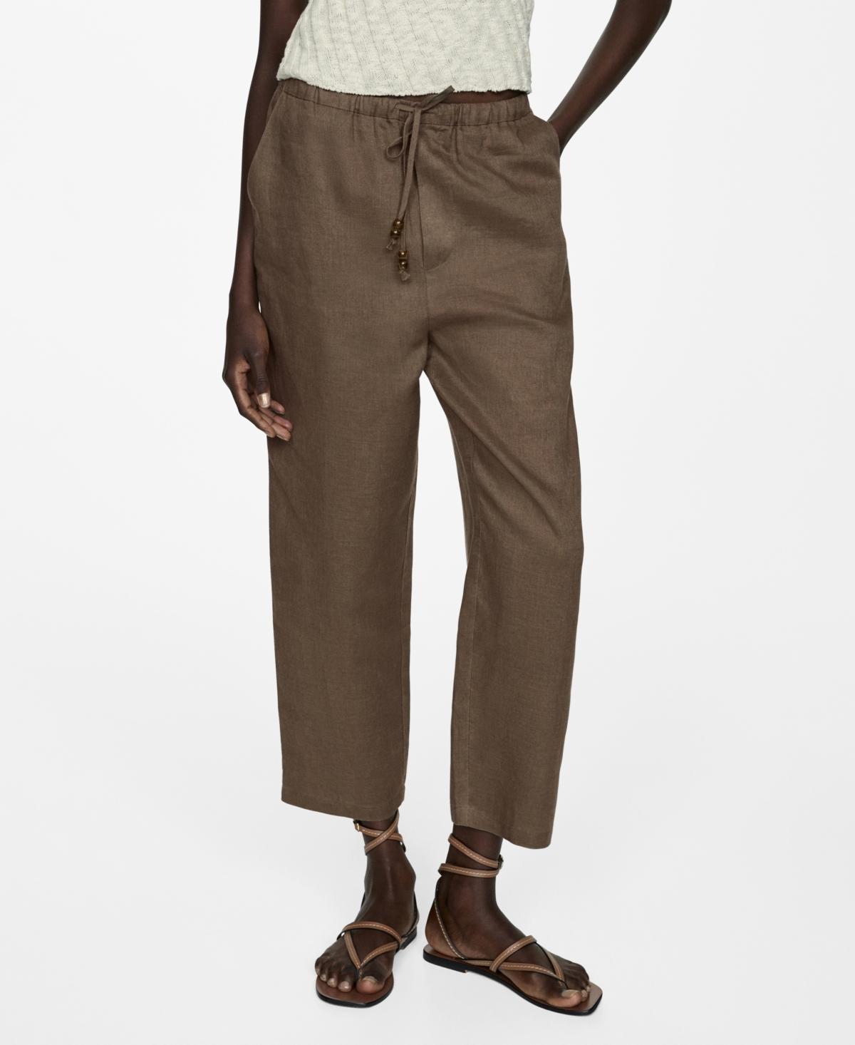 Women's 100% Linen Jogger Trousers Product Image