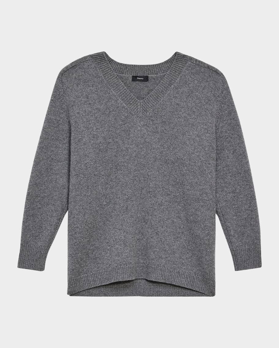 Karenia Felted Wool-Cashmere V-Neck Sweater Product Image