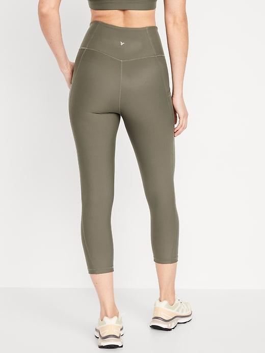 High-Waisted PowerSoft Crop Leggings Product Image