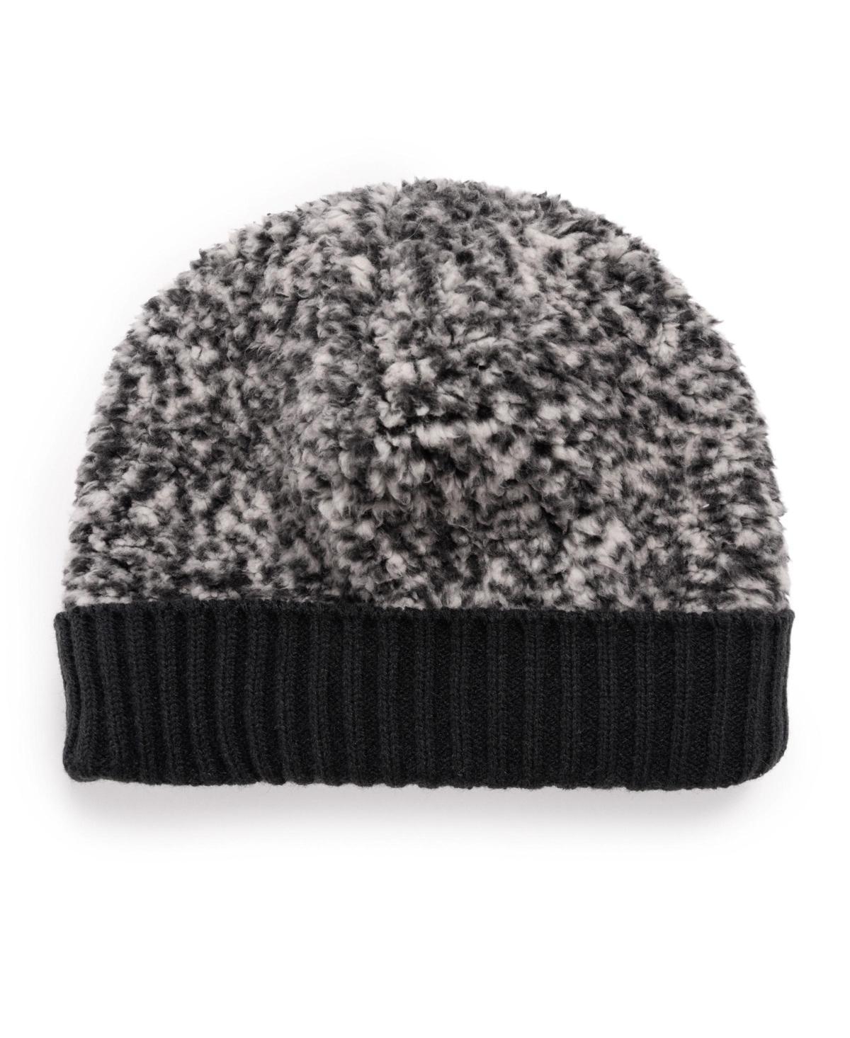 Muk Luks Mens Sherpa Cap, Black Product Image