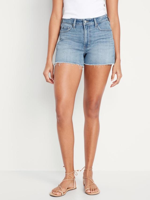 Curvy High-Waisted OG Cut-Off Jean Shorts for Women -- 3-inch inseam Product Image