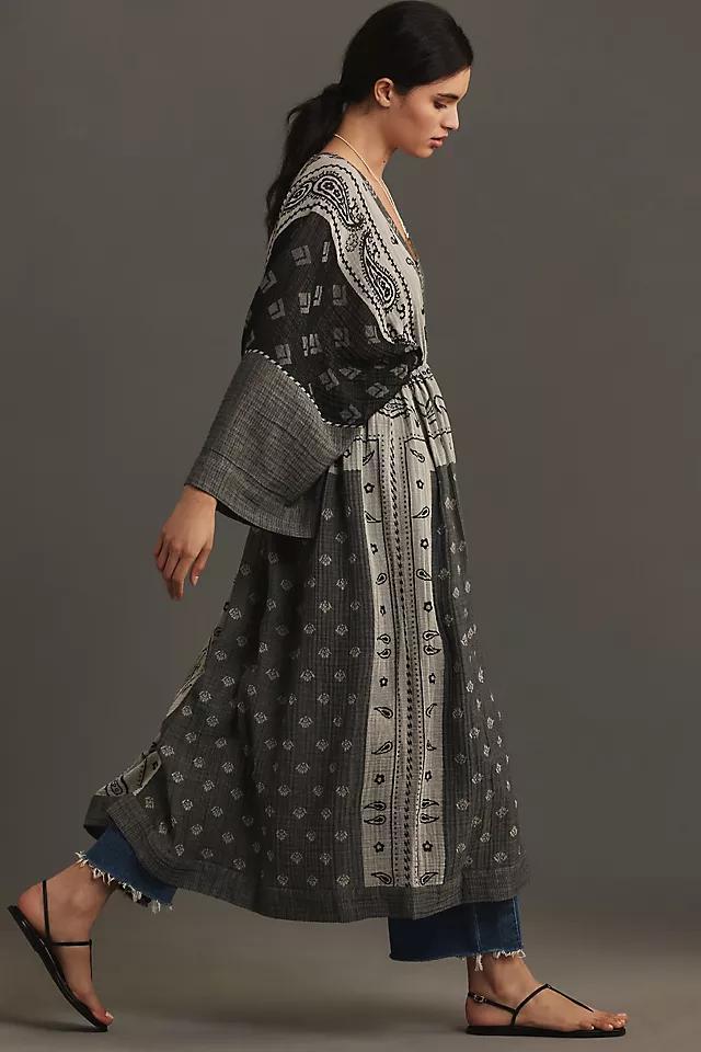 By Anthropologie Long-Sleeve Gauze Maxi Dress Product Image