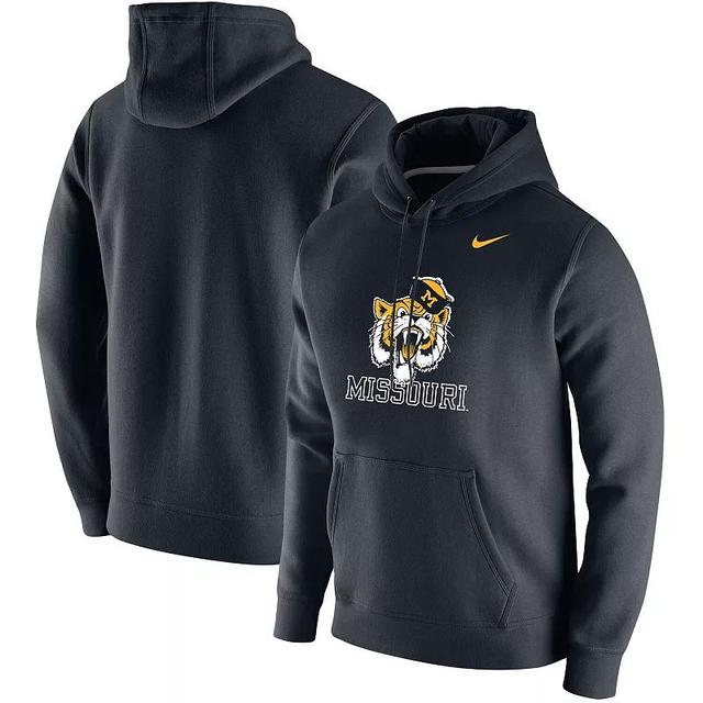 Mens Nike Black Missouri Tigers Vintage-Like School Logo Pullover Hoodie Product Image