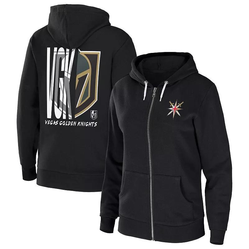 Womens WEAR by Erin Andrews Black Vegas Golden Knights Sponge Fleece Full-Zip Hoodie Product Image