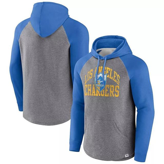 Mens Fanatics Branded Heather Gray Los Angeles Rams Favorite Arch Raglan Pullover Hoodie Product Image